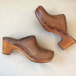 UGG Wooden Leather Clogs